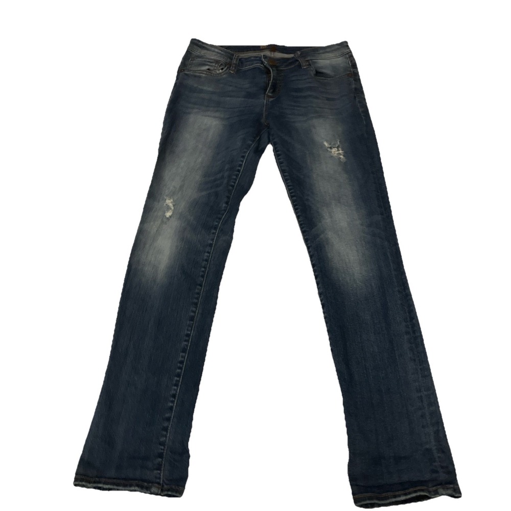 Kut from the Kloth Distressed Blue Ankle Jeans 4 30‎ X 31 Holes SP